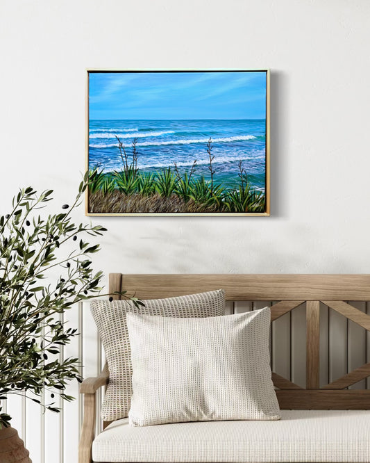 “Coastal Reverie” Punakaiki 40x50cm Original Painting with Frame
