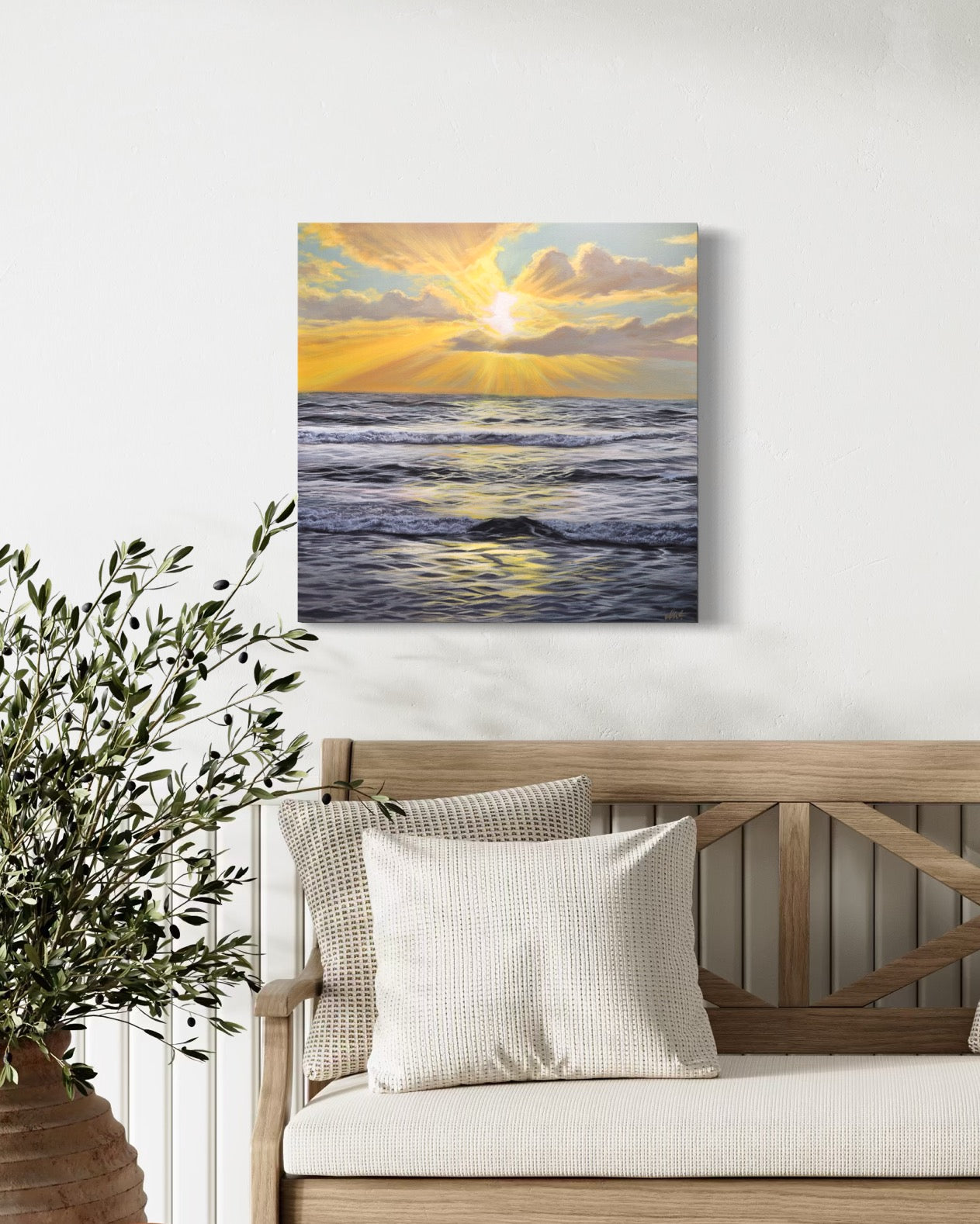 “Westward Glow” Tasman Sea Original Painting 50x50cm