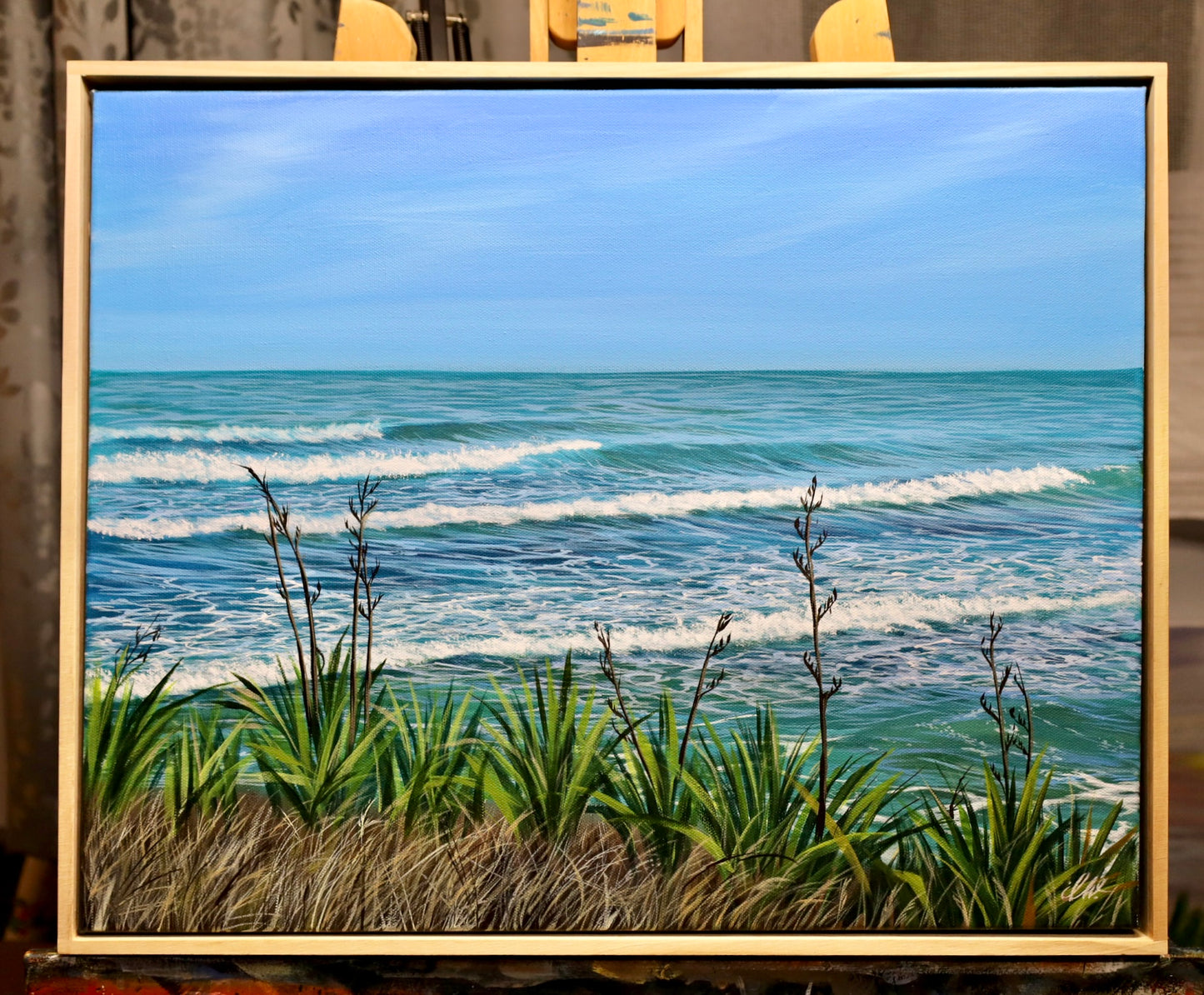 “Coastal Reverie” Punakaiki 40x50cm Original Painting with Frame