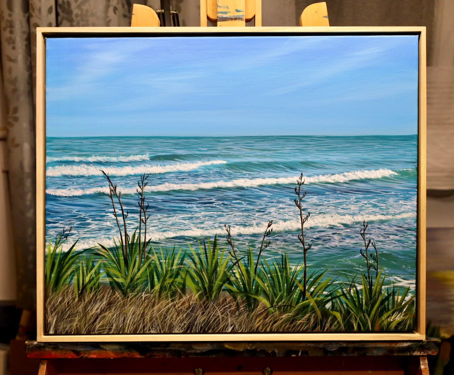 “Coastal Reverie” Punakaiki 40x50cm Original Painting with Frame