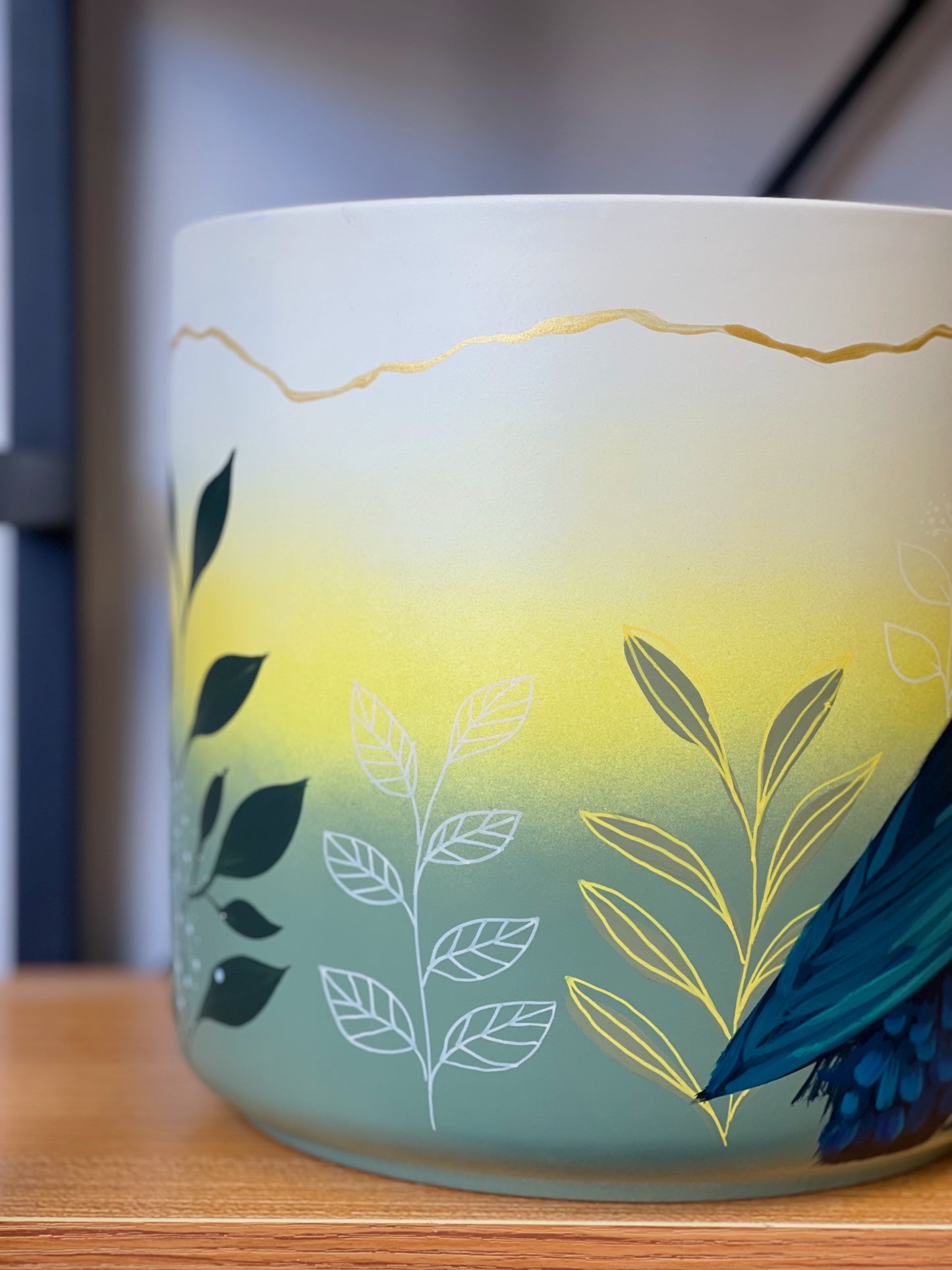 The Proud Tui 21cm Hand Painted Pot