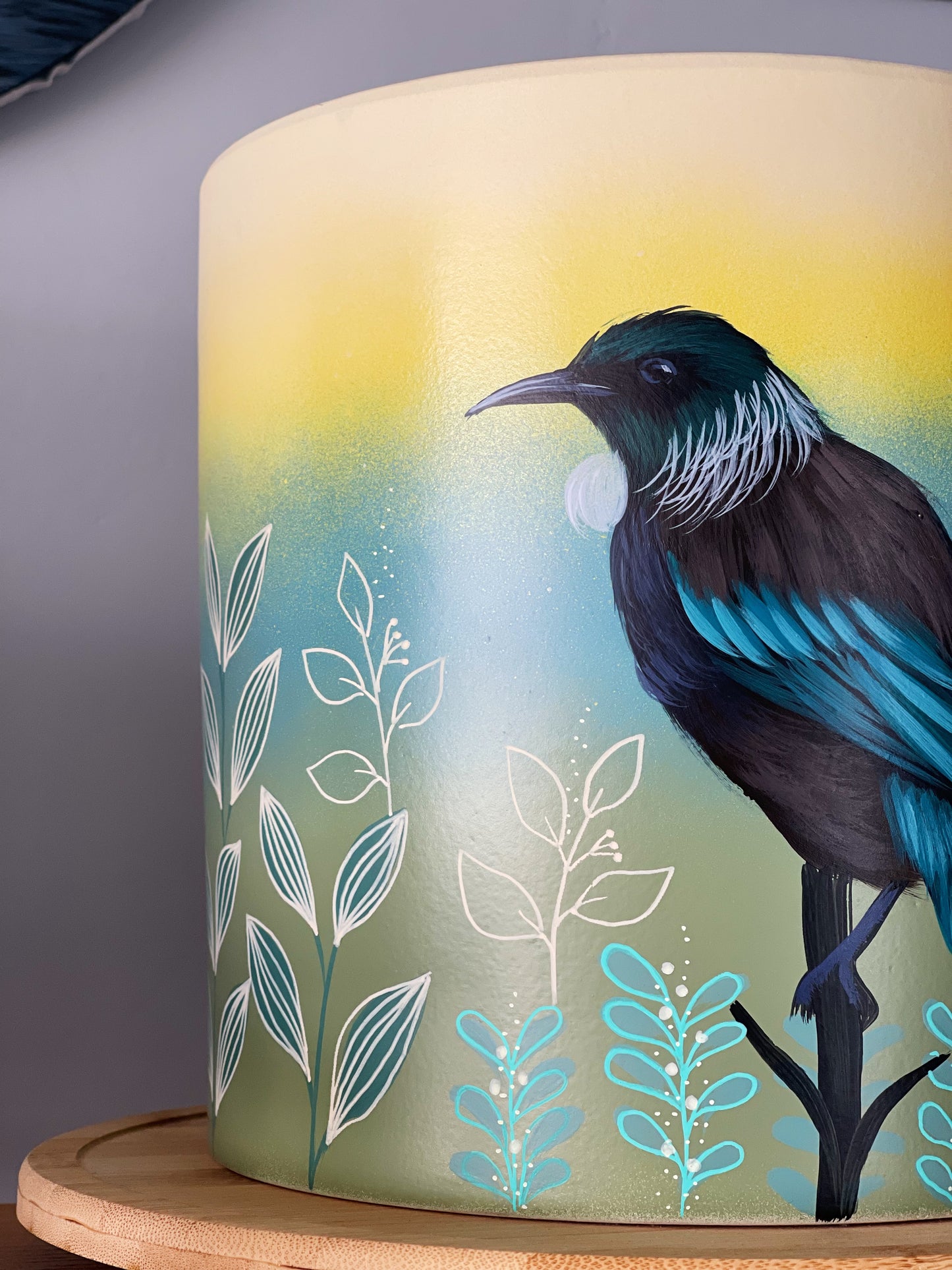 Forest Tui 20cm Painted Pot