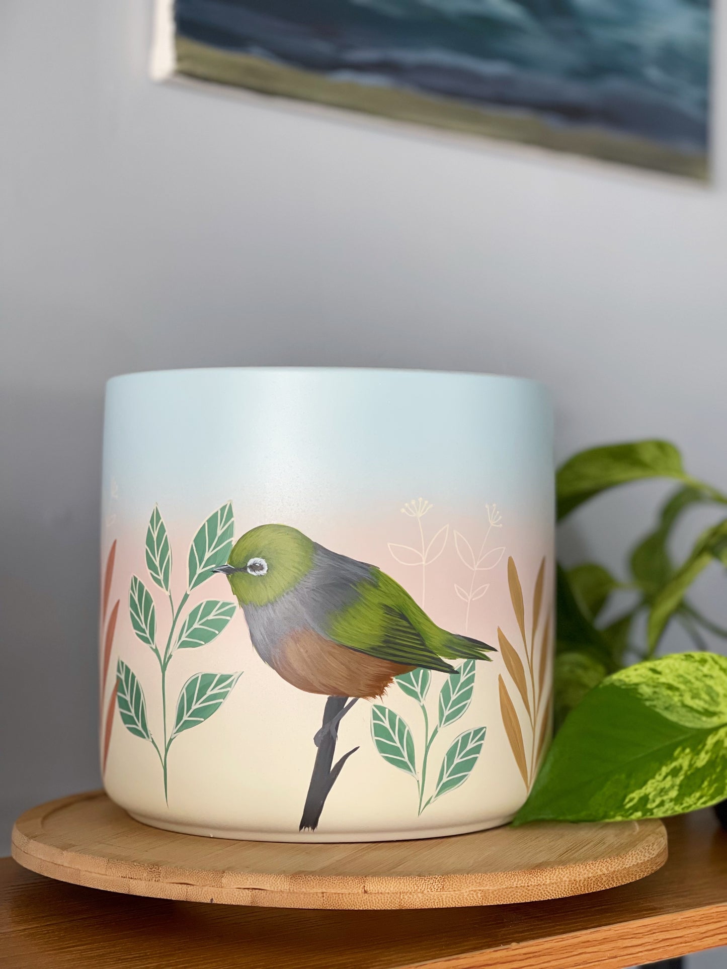 Pastel Waxeye 18cm Painted pot