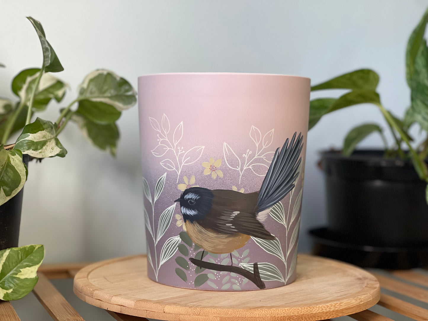 Fantail on Dusty Pink (Made to Order)