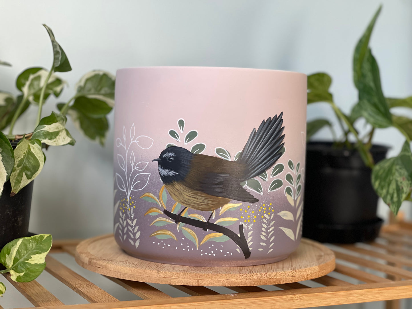 Fantail on Dusty Pink (Made to Order)